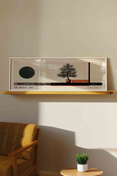 Buka Shops The Patient Tree Zen Bonsai Minimalist Panoramik Çerçeveli Tablo