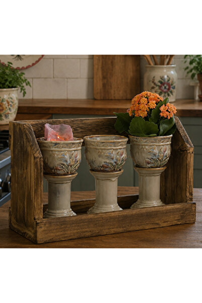 Decoratiuni Vintage Casa Retro Etajera Rustica Vintage din Lemn , 36, 5 cm, f...