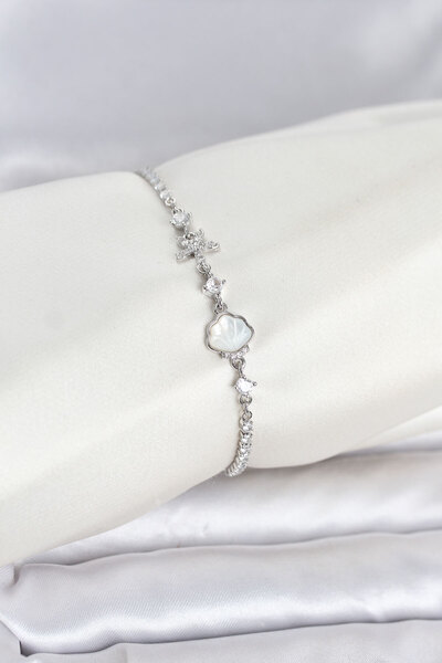 Generic Brand Silver Color Brass Sea Shell Model Women's Bracelet with Elevat...