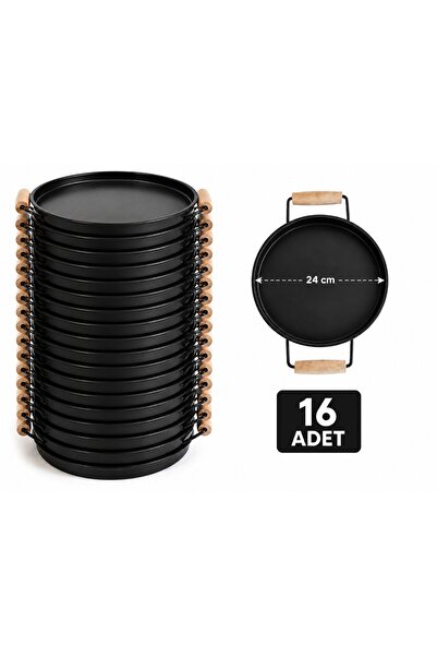 NATURELMETAL METAL FAST FOOD TEPSİSİ SERVİS TEPSİSİ KAFE TEPSİSİ 16 LI KUTU
