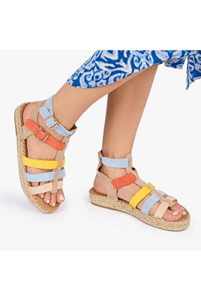 ANGEL BLUE SANDALE Dama DIN PIELE ECOLOGICA INTOARSA CRL1022 Culoare: ALBASTRU