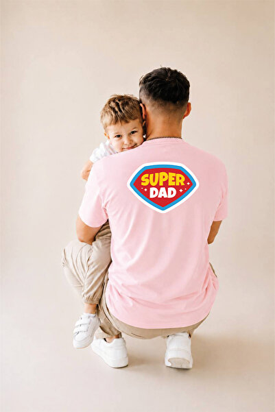 genosha Father's Day Gift, Father-Child Combination, 100% Cotton Oversize T-S...