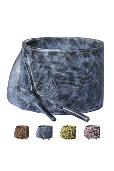 OEM Șireturi din satin cu imprimeu leopard, 4 cm lățime, pentru adidași – Ble...