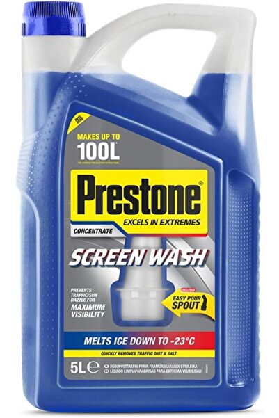 PRESTONE سائل غسيل الزجاج المركز 5 لتر، ينتج حتى 100 لتر، سائل تنظيف الزجاج ا...