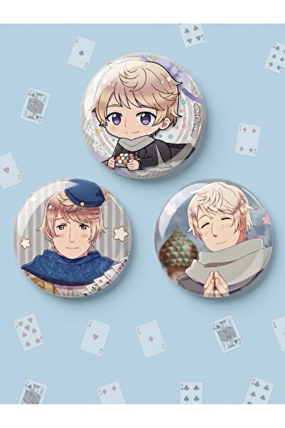 Fivy 3’lü Hetalia Ivan Braginski Rozet Seti
