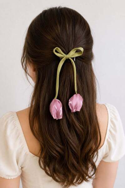 Cantoy Tulip Design Bow Hair Clip 1 Piece