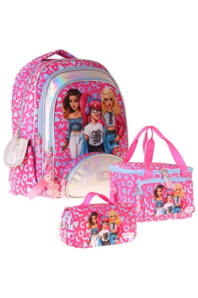 WOW Generation Triple Primary School School Bag Set - Red - Girl Friends Prin...