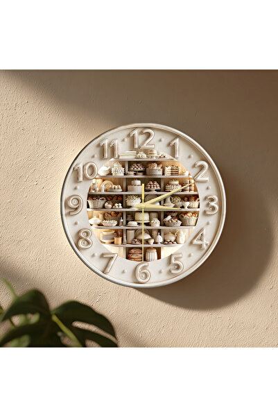 no26dekor Dekoratif Duvar Saati – 33 cm UV Baskılı MDF Duvar Saati