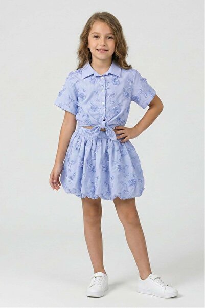 DMB KİDS Girl's Balloon Skirt Set Dmb-0789