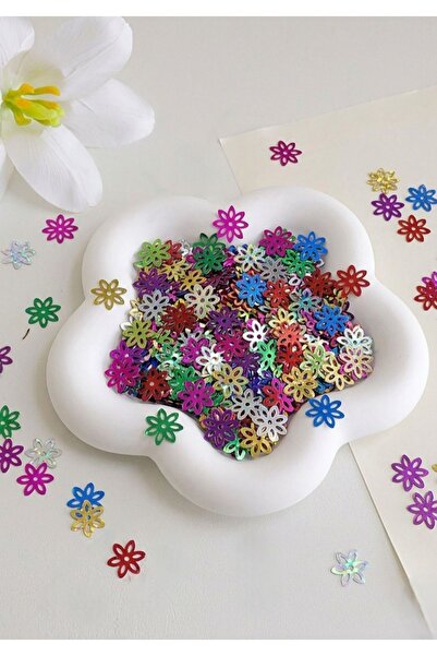 hobi dünyası evim 10 Gram Çiçek Desenli Renkli Güpür Takı Yazma Kumaş Bandana...