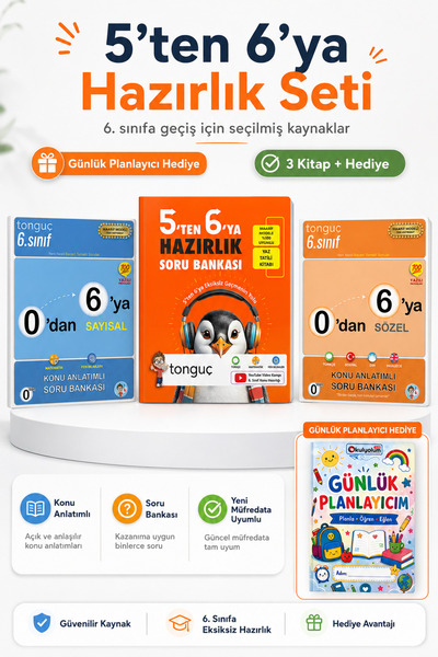 Tonguç Yayınları Tonguç 5'ten 6'ya Geçenler İçin Hazırlık Seti