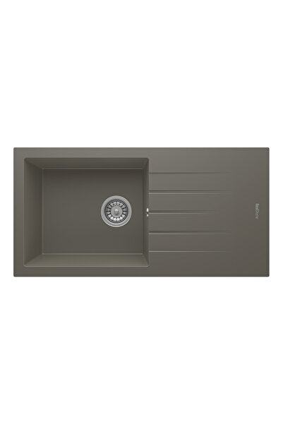 RealStone Assos 86 XL P011 Granit Evye 860x435 mm Tek Göz Damlalıklı Mutfak E...