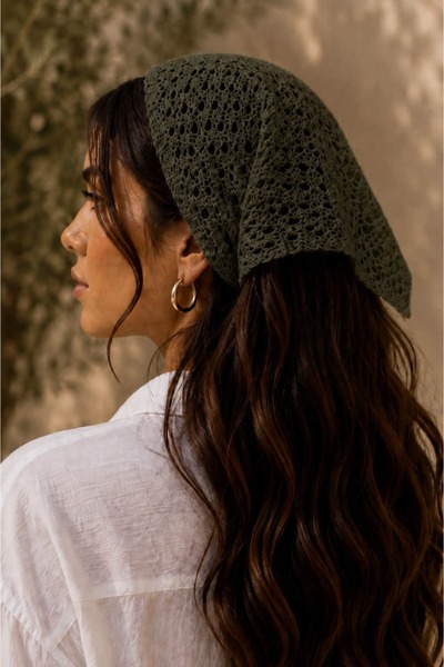 LEROSY CO. Knitwear Perforated Knitted Bandana