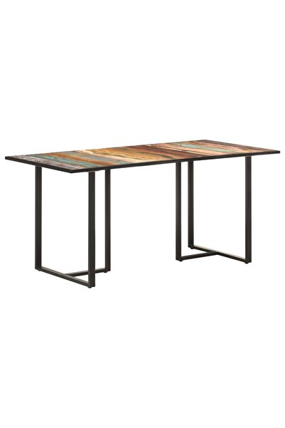 vidaxl Masă de bucătărie, 160 cm, lemn masiv reciclat