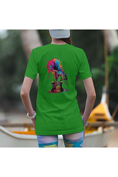 iLovePrints Colorful Abstract Gramophone Tshirt