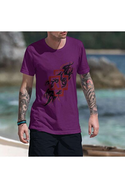 iLovePrints Abstract Tribal Design with Red Geometric Patterns Tshirt