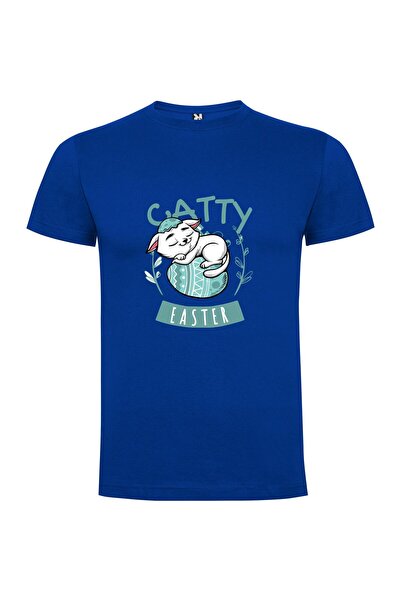 iLovePrints Easter Cat Bunny Design Tshirt