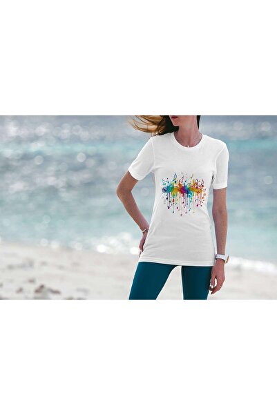 iLovePrints Colorful Musical Splash Tshirt