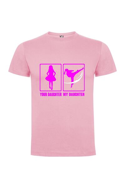 iLovePrints Pink Karate Daughter Rendition Tshirt