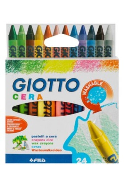 Giotto Crayons Wax Cera 24 Colors