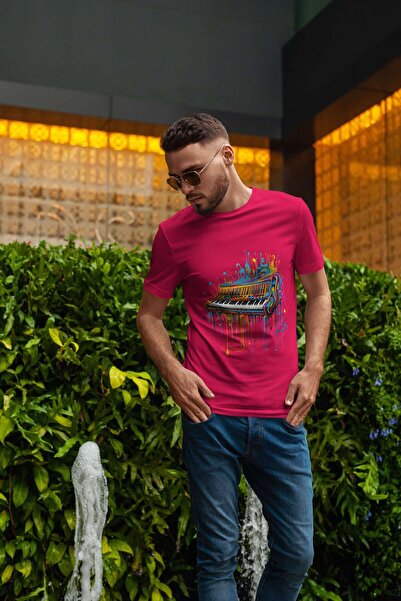 iLovePrints Colorful Abstract Piano Art Tshirt