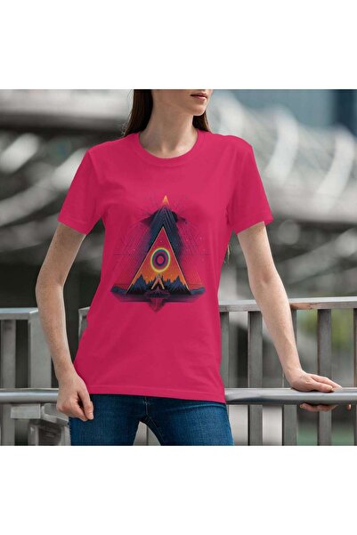 iLovePrints Abstract Cosmic Pyramid Tshirt