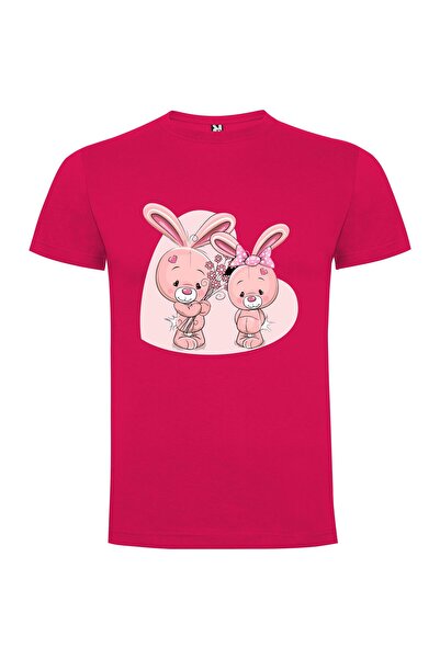 iLovePrints Floral Bunny Cuties Tshirt