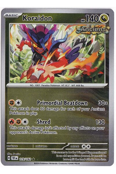 Pokemon Koraidon [Reverse Holo] 119/162 - Temporal Forces - Card (Mint)