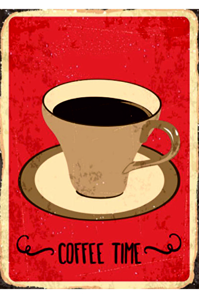 Lucena Placă decorativă de perete din lemn MDF cu design retro cafea, placă d...