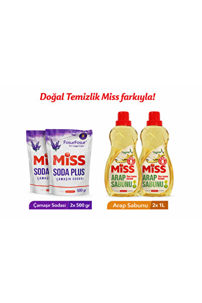 Miss Arap Sabunu 1 L X 2 Adet+Soda Plus 500 gr Lavanta X 2 Adet