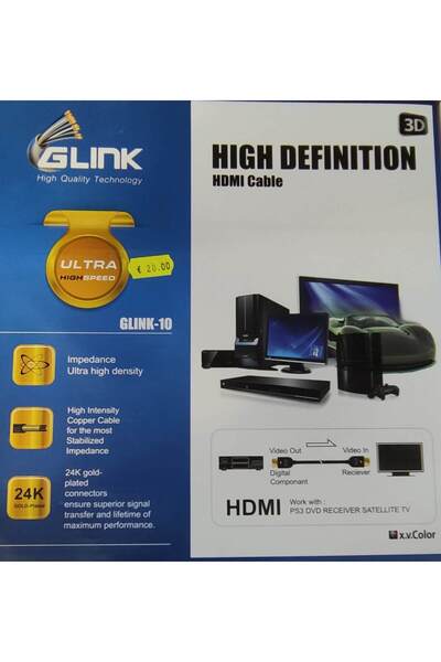Generic Καλώδιο HDMI – HDMI, 20m, Μαύρο, Επιχρυσωμένα βύσματα