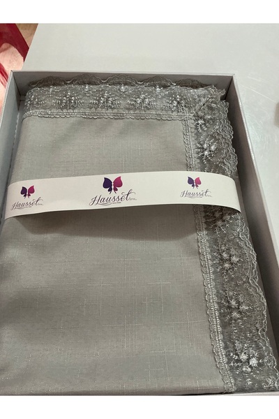 home Masa Örtüsü Gri Dantelli 160/210 cm