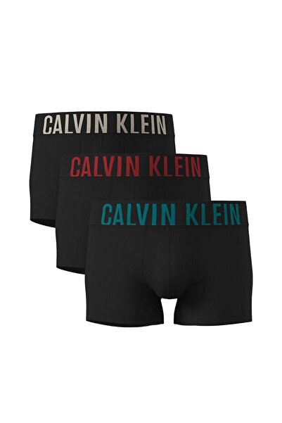 Calvin Klein Jeans TRUNK 3PK LOGOLU PAMUKLU ERKEK SİYAH BOXER 000NB3608A-3YN