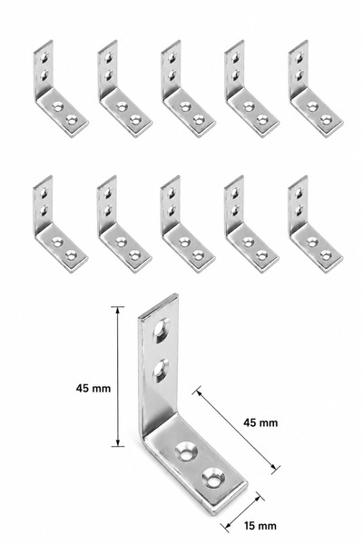 Varalli Metal Gönye 15x45 mm Mobilya Ahşap Tamir Sabitleme Amaçlı L Bağlantı ...