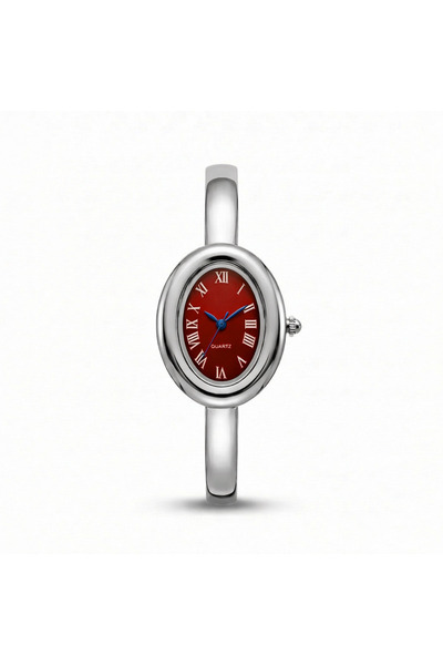 PerleJewelry ساعة إمبيريا ريد سيلفر
