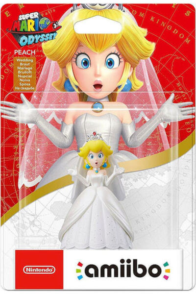 Nintendo Amiibo Super Mario Peach Ενδυμασία Γάμου Φιγούρα Χαρακτήρα Για 3DS S...