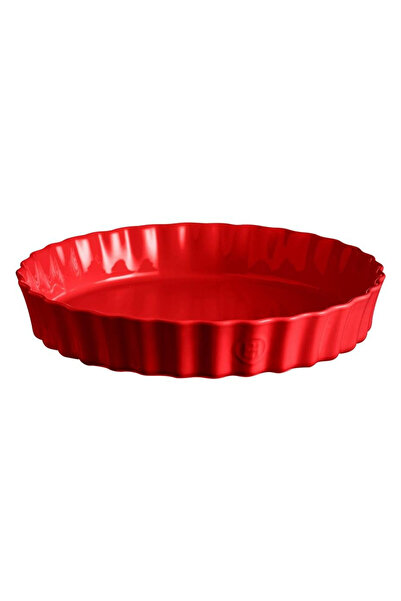 Emile Henry Tart-börek-fırın Kabı Yuvarlak 32 Cm Kırmızı/burgundy