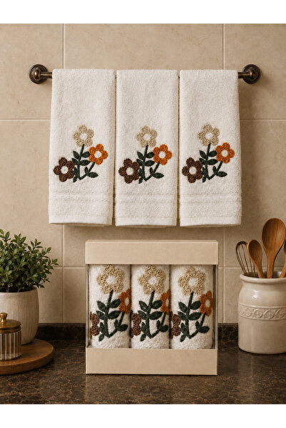 Hig Store Punch Panc Embroidered Gift Dowry Box 100% Cotton Kitchen Towel Tow...