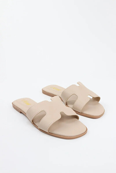 VİNY Women's Flat Slide Sandals – Elegant Open Toe Slip-On Slippers, Casual C...