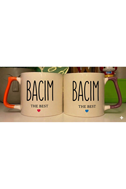 D&Y GAUDERY Mug Set - Set of 2 "Bacım & Bacım" Printed Mugs