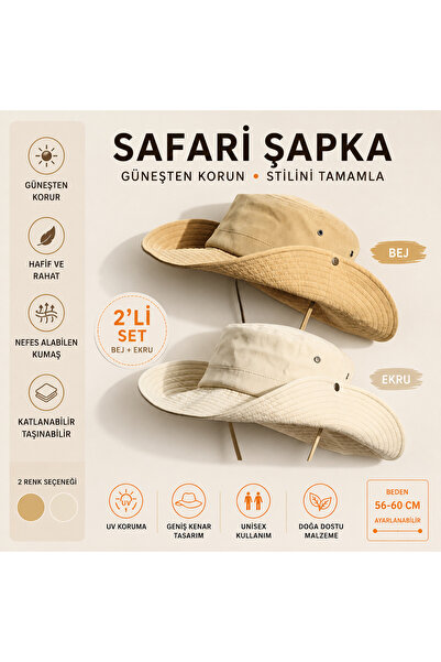 PROHUNTER Letnji sklopivi safari set od 2 delova sa šeširom