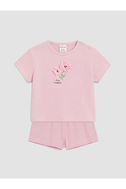 LC Waikiki Rmz Gi̇yi̇m Farkiyla Floral Baby Girl Shorts Set