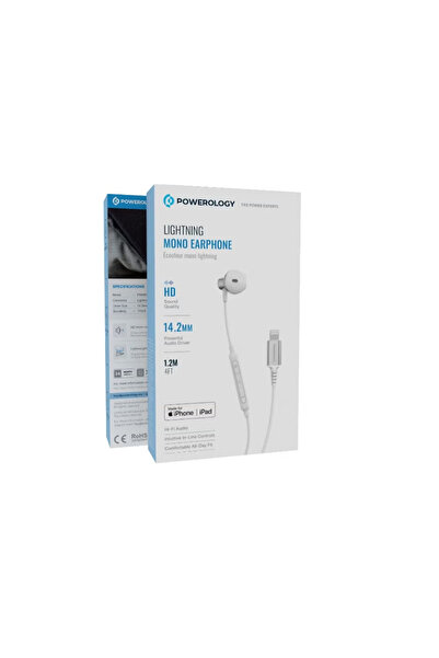 Powerology Lightning Mono Earphone White