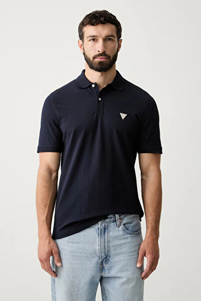 Guess Short Sleeve Basic Polo Men's Navy Blue Polo T-Shirt M6Yp60K4388-G7V2