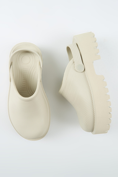 no miento Paulo Women's Eva Banded Beige Slippers
