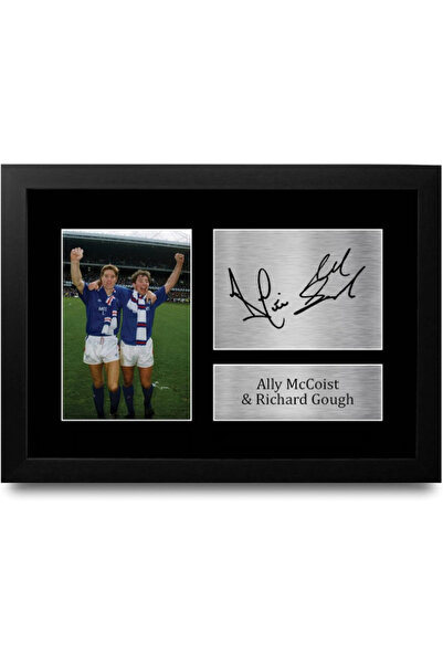 HWC Trading A4 FR Ally McCoist & Richard Gough Rangers Gifts Printed Signed A...