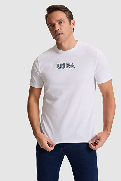 U.S. Polo Assn. Erkek Beyaz Regular Fit Bisiklet Yaka Basic Tişört 50325245-V...