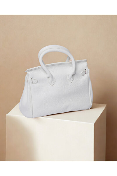 Finelook Classic Medium size Pebbled Top Handle Satchel | Elegant Turn-Lock H...