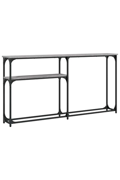 vidaxl Măsuță consolă, gri sonoma, 145x22,5x75 cm, lemn prelucrat