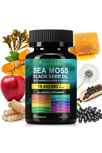 ACENTIALLABS Sea Moss + Ulei de Negrilică acentiallabs® – 60 Capsule | 19.445...